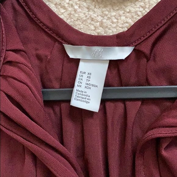 H&M / Burgundy Dress Top - Sleeveless - Picture 8 of 10